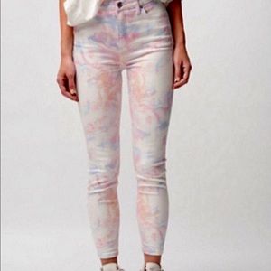 *RARE* EUC Free People Pastel Tie Dye Skinny Jean